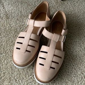 Clark’s Blush Pink Tan Beige Flats Shoes Sz 8.5